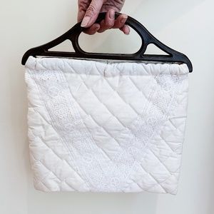 Unique Boho Vintage Quilted and Lace Purse
